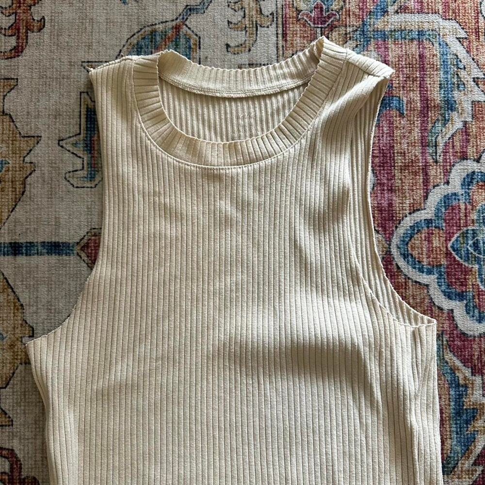 Cream cropped tank top croptop